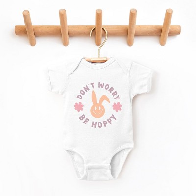 The Juniper Shop Don't Worry Be Hoppy Bunny Baby Bodysuit
