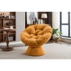 Papasan Chair w/Cushion and Frame,Oversized Comfy Chenille Upholstered Round Swivel Accent Chair for Living Room Bedroom - 3 of 4