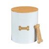 Park Life Designs 75 fl oz Hector Food Tin Dog Food Storage Container - White - 2 of 4