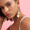 SOHI Women's Dented Relic Drop Earrings - 3 of 4