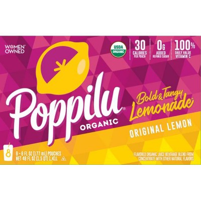 Poppilu Original Lemonade Drink - 8pk/6 fl oz Pouches