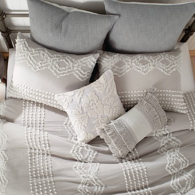 Peri Home Gray Cotton Tufted King Sham