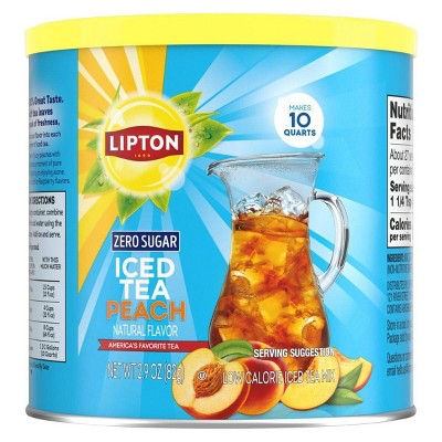 Lipton Zero Sugar Peach Iced Tea Mix - 2.9oz