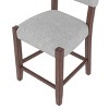 DSVIMOY Counter and Bar Stool Set of 4 Mid Century Modern Upholstered Design for Kitchen Island, Gray, 43"*23.25"*18.5" - 4 of 4
