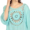 Women's Crocheted Fringed Trim Dress Cover Up - White Mark - 4 of 4