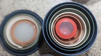 12pc (set Of 6) Plastic Mixing Bowl Set With Lids - Figmint™ : Target