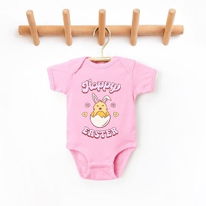 The Juniper Shop Hoppy Easter Chick Colorful Baby Bodysuit - 1 of 2