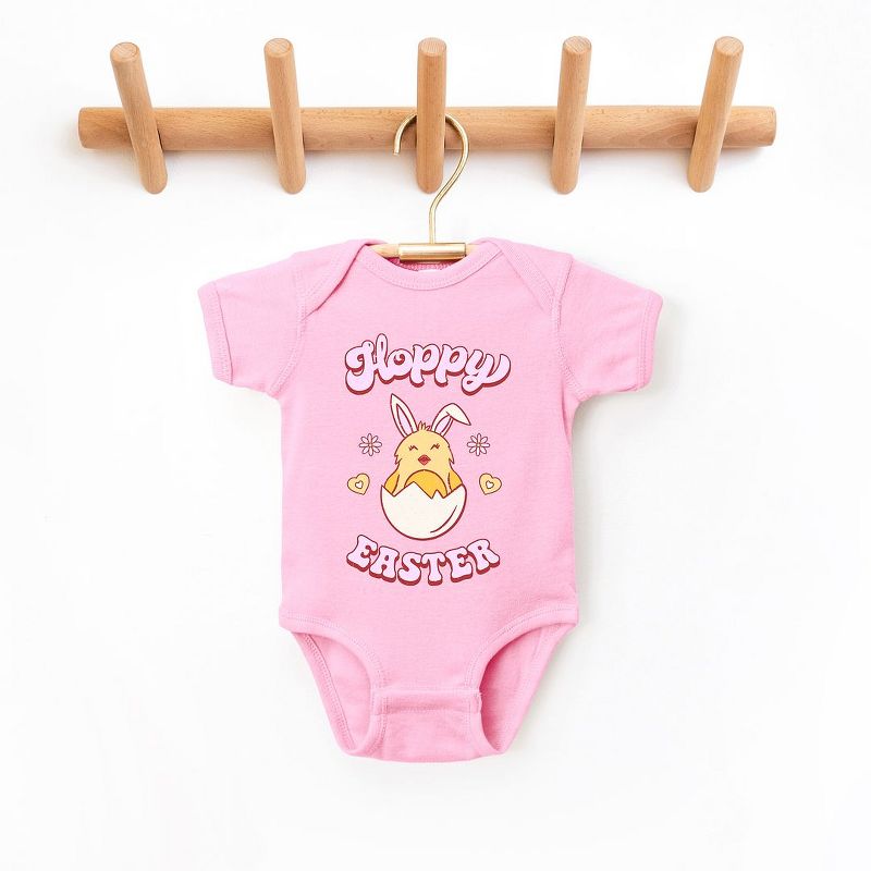 The Juniper Shop Hoppy Easter Chick Colorful Baby Bodysuit, 1 of 3
