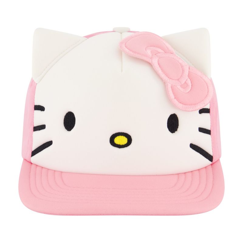 Hello Kitty Women's Snapback Hat with Foam 3D Ribbon & Ears