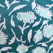 frayed teal floral