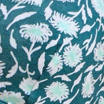 frayed teal floral