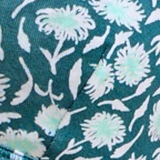 frayed teal floral
