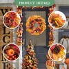 24 Inch Fall Wreath for Front Door, Autumn Artificial Wreath with Pumpkins, Maple Leaves, Berries - 2 of 4