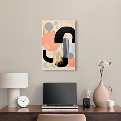Contemporary Abstract Shapes 24" x 16" Canvas Wall Art