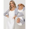 Allegra K Women's Long Sleeve Glitter Crop Ruffle Party Shrug - 2 of 4