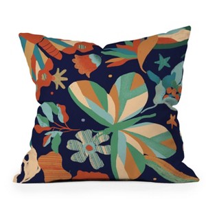 16"x16" Barbara Dantas Garden Square Throw Pillow Blue - Deny Designs - 1 of 4