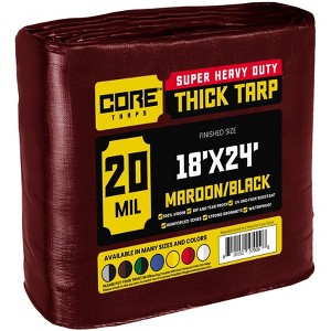 Core Tarps Heavy Duty 20 Mil Tarp Cover, UV Resistant, Rip Proof for Roof, Camping, Patio, Pool, Boat - 1 of 4