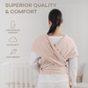 Comfy Cubs Baby Wrap Carrier - Soft and Stretchy Cotton Blend Baby Sling, Hands-Free Infant Carrier - Adjustable One Size Fits All - 3 of 4