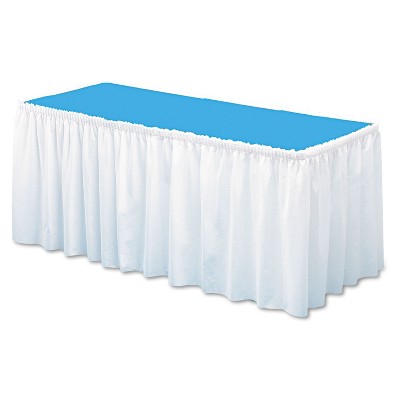 Free Shipping Table Set Linen-Like Table Skirting White 