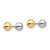 Black Bow Jewelry Kids Reversible 5mm Ball Screw Back Earrings in 14k Two-tone Gold - 3 of 4