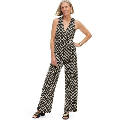 Women's Collared Sleeveless Vintage Weave Neutral Jumpsuit - DVF for Target  XXS