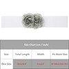 INSPIRE CHIC Women's Large Chiffon Rose Double-Flower Elastic Stretch Wide Corset Waist Belt 1 Pc - 4 of 4