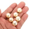 Unique Bargains Plastic Bulk Elegant DIY Crafts Jewelry Making Pearl Pendant 100 Pcs - 3 of 4