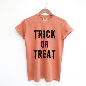 Simply Sage Market Women's Trick Or Treat Puff Print Short Sleeve Garment Dyed Tee - 1 of 4