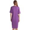 Just Love Womens Nightgown - Short Sleeve Henley Oversized Sleepwear Gown - 3 of 3