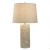 Hevea Cream Coastal Table Lamp Pierced Leaf Design Weathered Cream Finish - StyleCraft - image 2 of 4