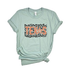 Simply Sage Market Women's Leopard Texas Star Short Sleeve Graphic Tee - 1 of 3