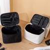Premium Large capacityPortable Travel Makeup Bag, Multi-functionalCosmetic Organizer, Stain-resistant, HandheldSquare Bag Black - 2 of 3