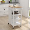 Kitchen Island with Adjustable Shelves and Towel Rack - 4 of 4