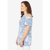 Woman Within Plus Size Short-Sleeve Cold-Shoulder Tee - 4 of 4