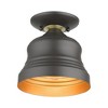 Livex Lighting Endicott 1 - Light Semi-Flush Mount in  Bronze/Antique Brass - 3 of 4