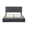NicBex Queen Upholstered Bed Frame with Lift Up Storage,Platform Bed Frame with Black and Gold Headboard,No Box Spring Needed,Black - 4 of 4