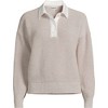 Lands' End Women's Drifter Rugby with Woven Collar Sweater - 3 of 4