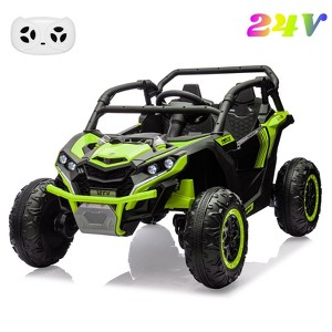 Jojoka 24V 2-Seater Ride On UTV for Kids, Electric Off-Road Truck w/Remote Control, Lights, Music, Battery Powered Ride On Car for Boys Girls - 1 of 4