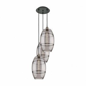 Vaz - 3 Light Cord Hung Multi Pendant In Industrial Style-56.25 Inches Tall and 16.5 Inches Wide - 1 of 1