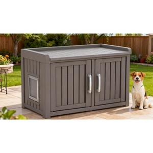 Gulches Cute Compact Pet House Shatter-Resistant Durable Material, Sleek Spacious Interior, Tool-Free Hassle-Free Setup - 1 of 2