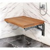 HomeRoots 30" Brown Premium Wall Mount Teak Shower Bench - 2 of 4