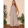 INSPIRE CHIC Women's Printed Overalls One Piece Sleeveless Split Wide Leg with Pockets Jumpsuits - 4 of 4