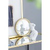 MAYEERTY D11" Round Mirror, Circle Mirror with Iron Frame for Living Room Bedroom Vanity Entryway Hallway, Gold - 3 of 4