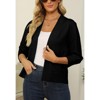 Women's 3/4 Sleeve Cropped Cardigan Sweater Open Front Short Shrugs Cardigans Lightweight Sweaters - 4 of 4