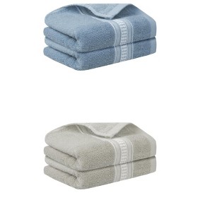 REGALWOVEN Plaid Soft Hand Towel for Bathroom Travel 4 Pcs - 1 of 4