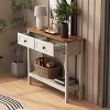 NicBex Boho Style Console Table with Storage,Farmhouse Entryway Table with 2 Drawers & Bottom Shelf,Sofa Table for Living Room,Hallway,Entryway - 4 of 4