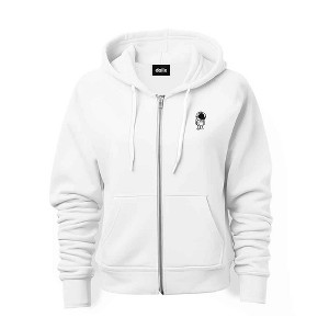 Dalix Astronaut Embroidered Hoodie Fleece Sweatshirt Zip Front Mens - 1 of 4