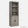 Coolmee Farmhouse Bookcases with Doors, 5 Tier Bookshelf with Storage, Wooden Storage Cabinet for Living Room, Home, Office, Bedroom - 2 of 4
