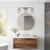 DORESshop 20.87 in. 3-Light Chrome Vanity Wall Lamp with Crystal Shade - 2 of 4