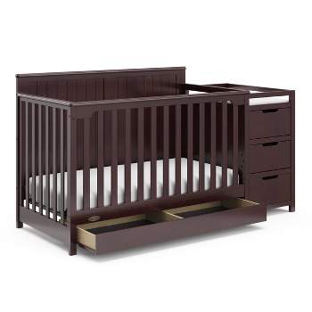 Graco Hadley 5-in-1 Convertible Crib and Changer with Drawer - Espresso